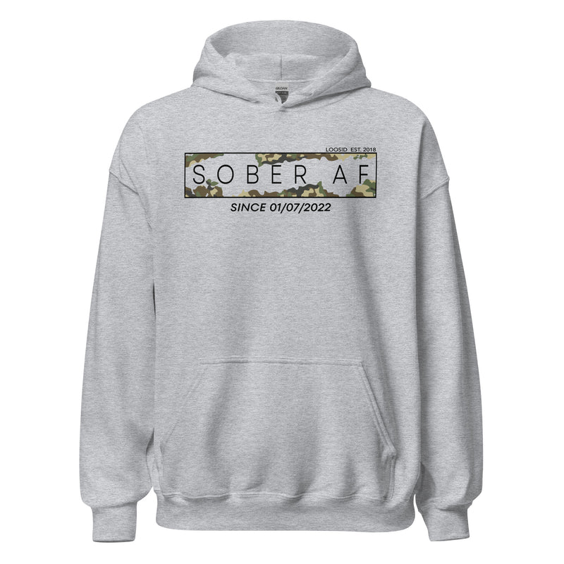 Unique recovery hoodie with custom sobriety date feature