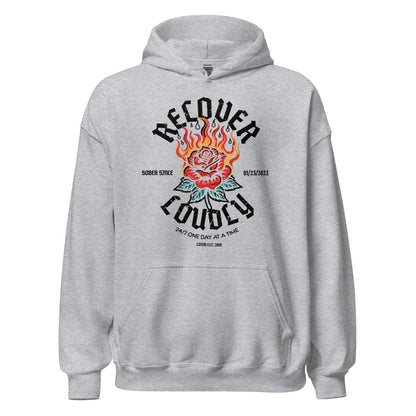 Recovery Hoodie | Recover Loudly Custom Sobriety Date Unisex Hoodie