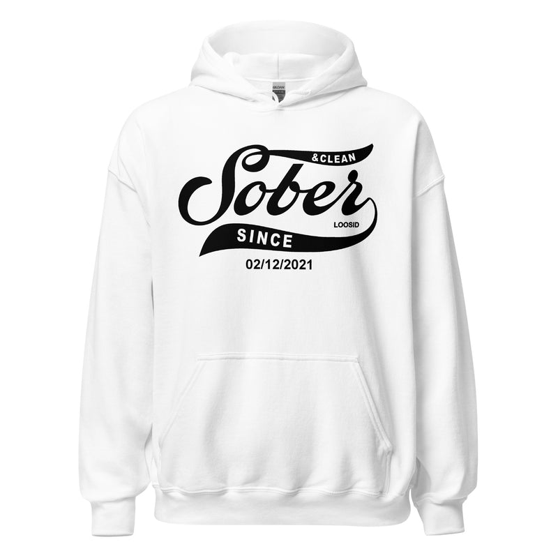 Ultra-soft recovery hoodie for sober milestone celebration