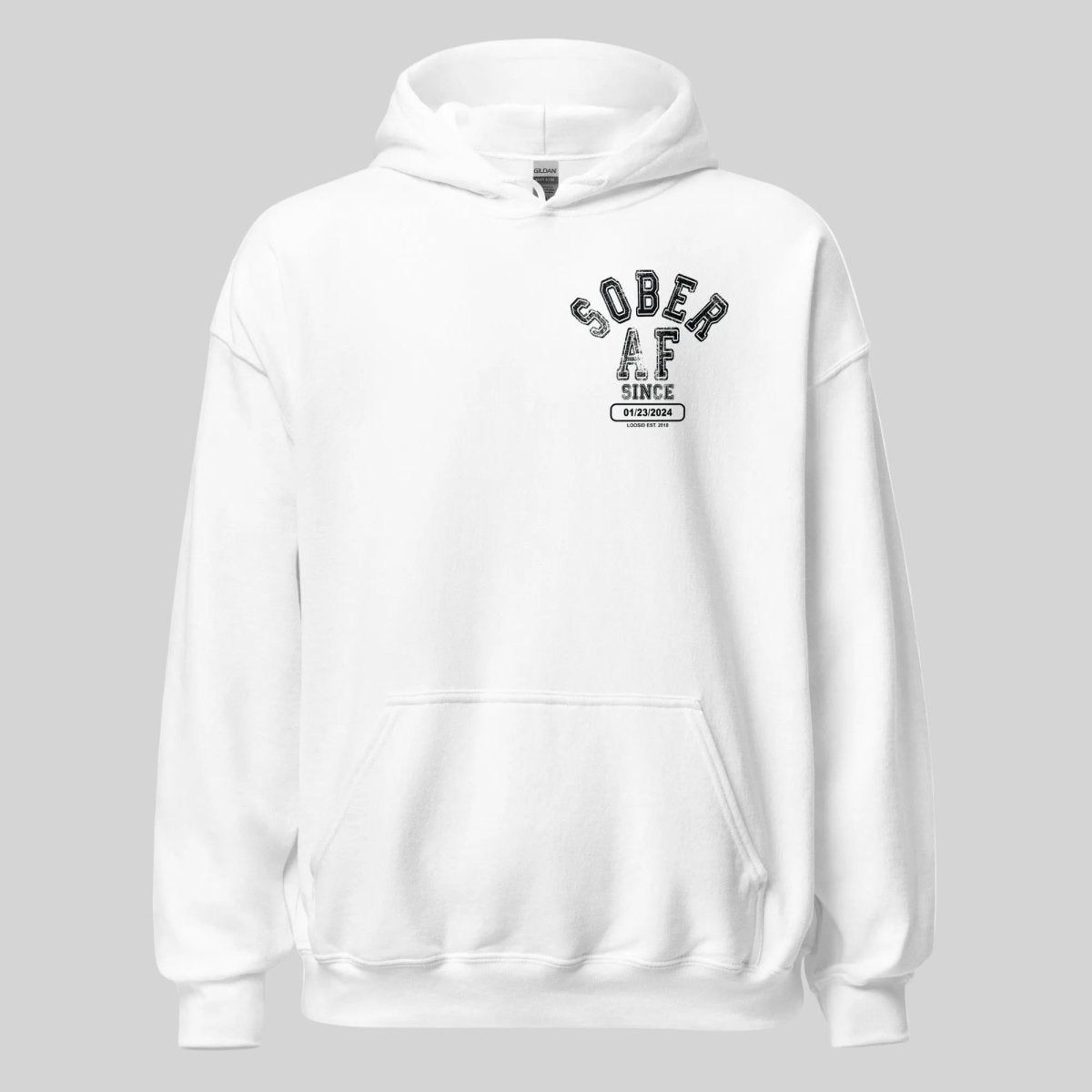 quality sober merchandise lifestyle recovery hoodie