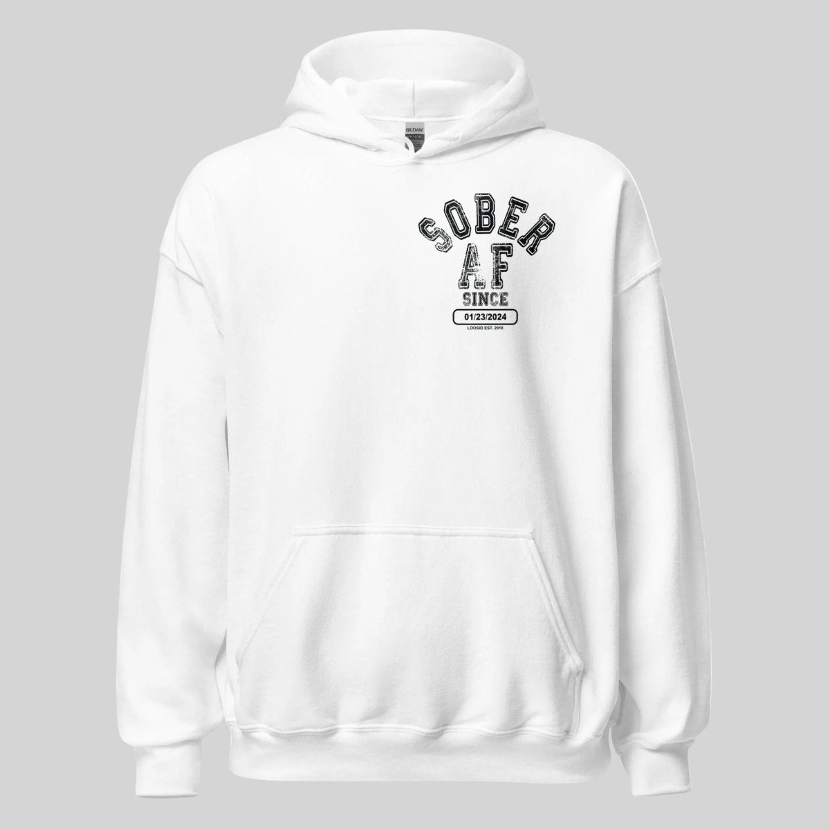 modern sober merchandise recovery hoodie