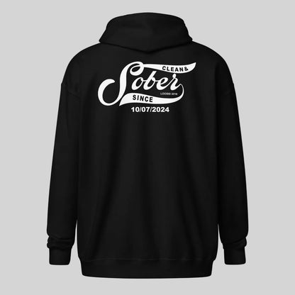 Sober Since Recovery Hoodie fit detail (view 9)