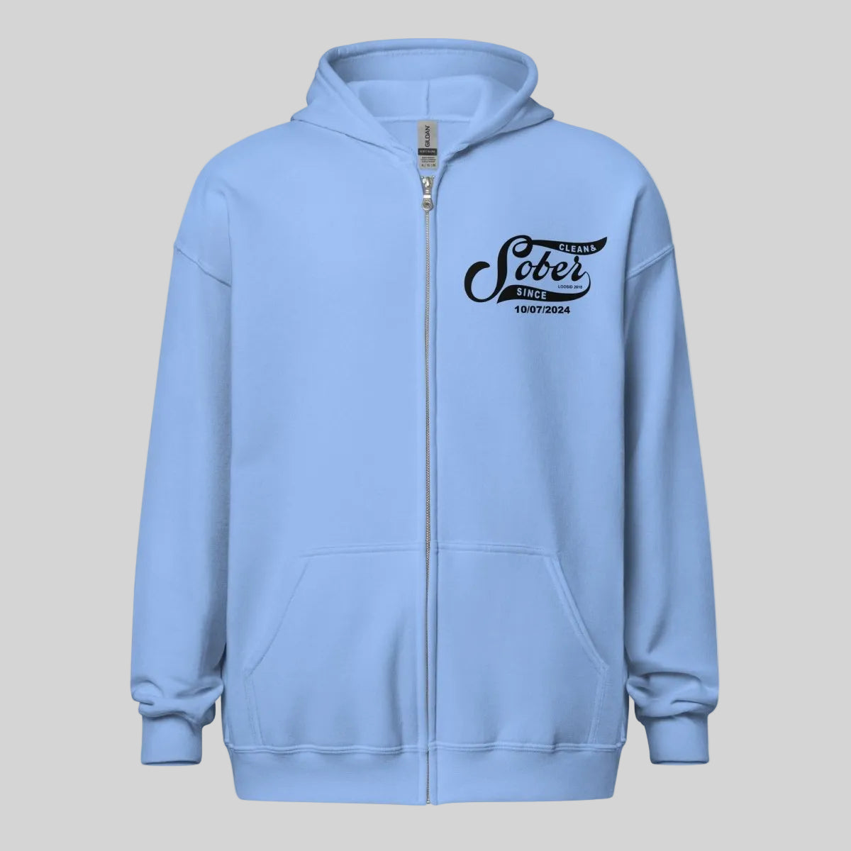 Sober Since Recovery Hoodie back view (view 27)