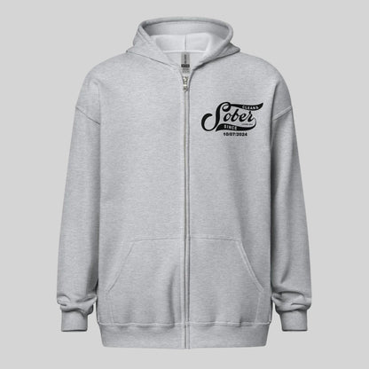 Sober Since Recovery Hoodie fit detail (view 19)