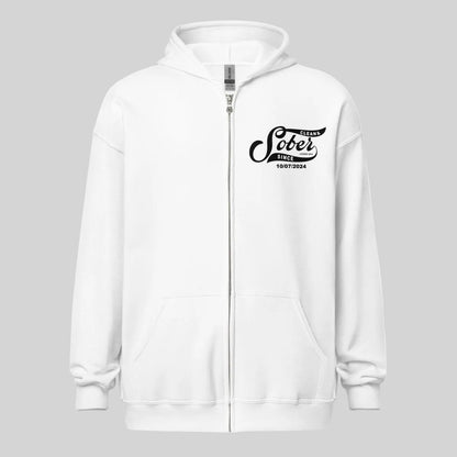 Sober Since Recovery Hoodie flat lay styled image (view 23)