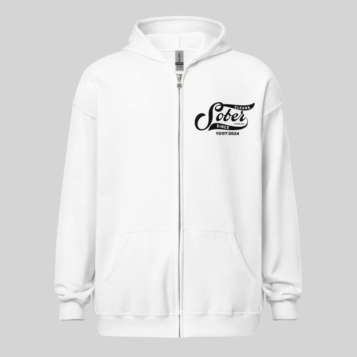 Sober Since Recovery Hoodie packaging detail (view 18)