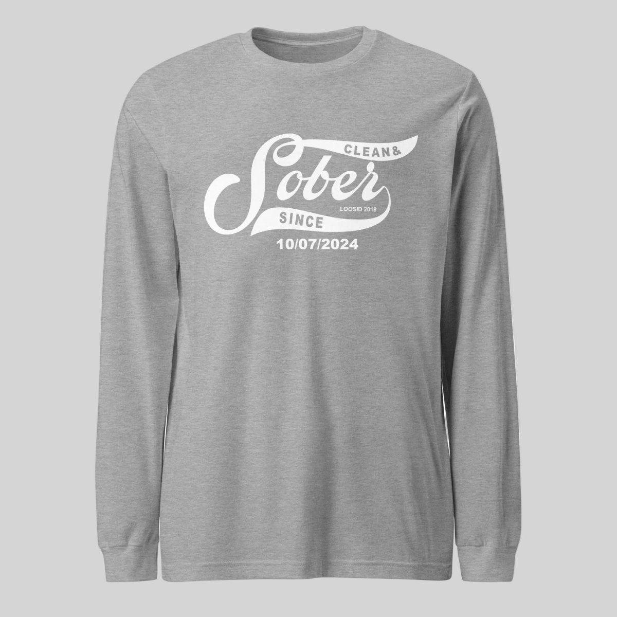 Long Sleeve Sober Sober T Shirt flat lay styled image (view 3)