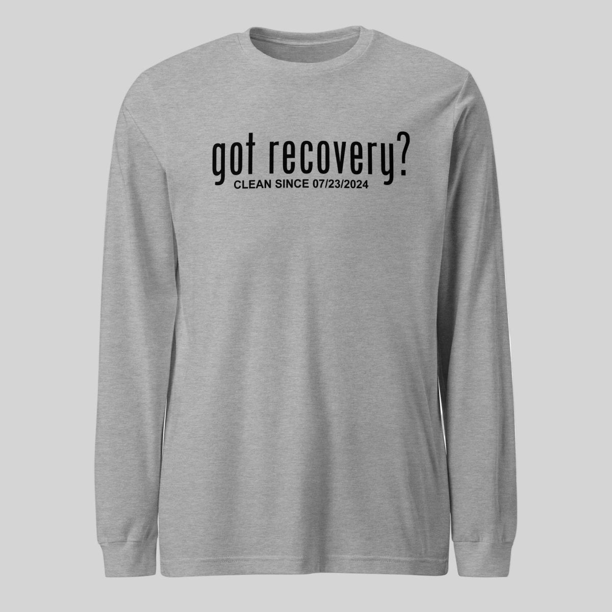 Long Sleeve Clean Sober T Shirt back view (view 27)