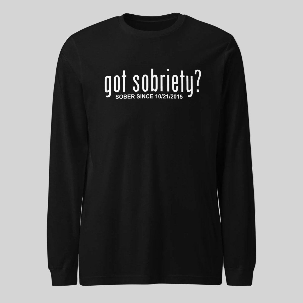 Long Sleeve Sober Sober T Shirt flat lay styled image (view 3)