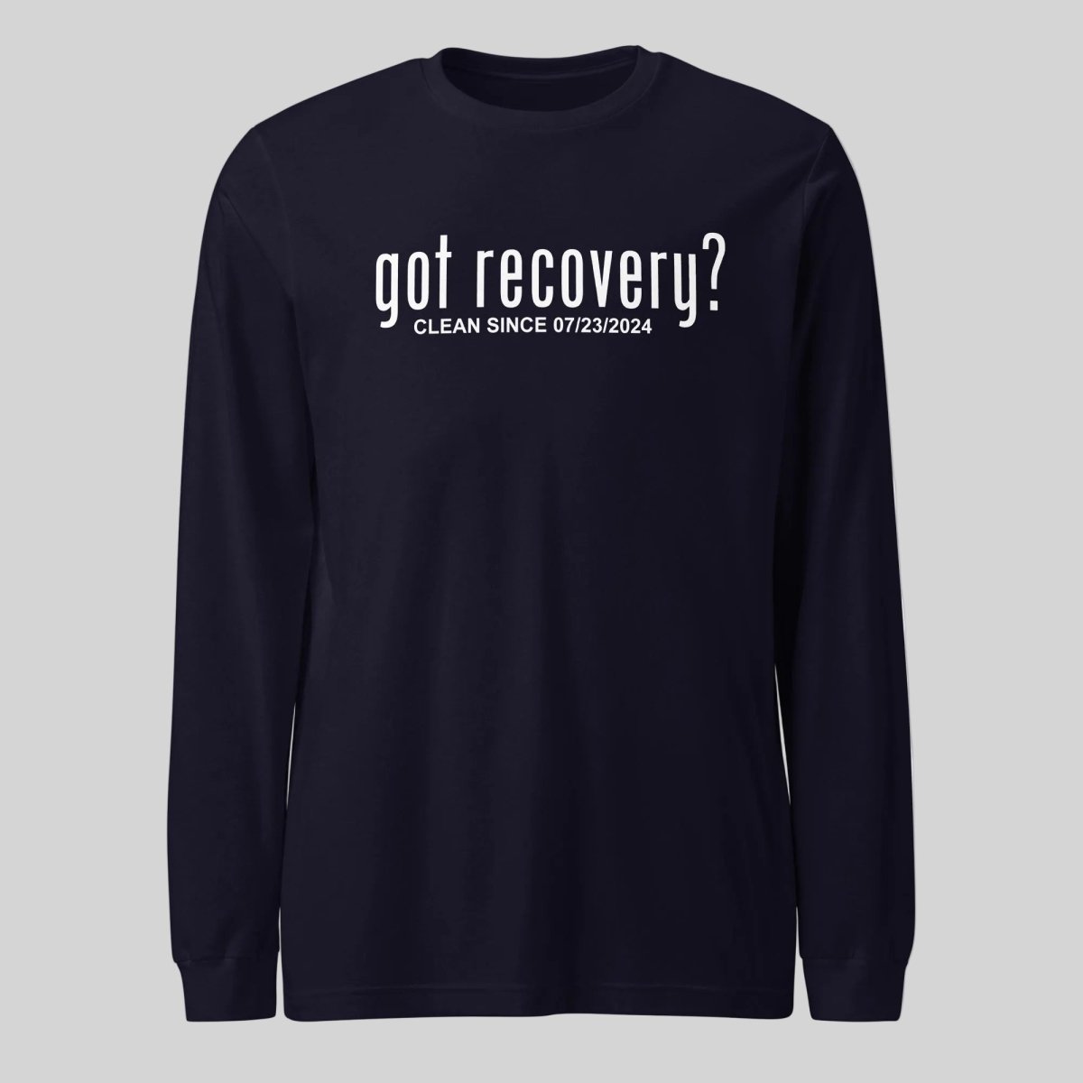 Long Sleeve Clean Sober T Shirt back view (view 7)