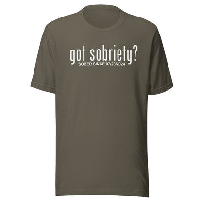 Modern Sober T Shirt as a milestone keepsake and gift