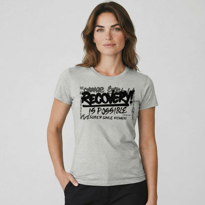 Recovery Is Possible Sober T Shirt back view (view 7)