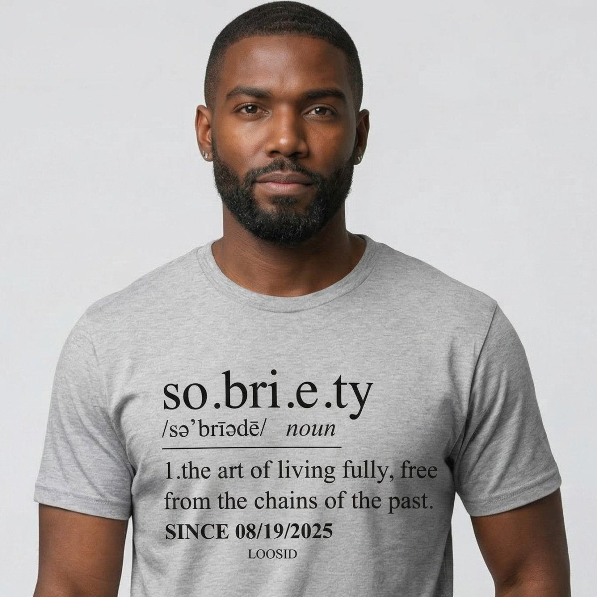 Sober T Shirt | Sobriety Definition Men's Graphic Tee for Recovery