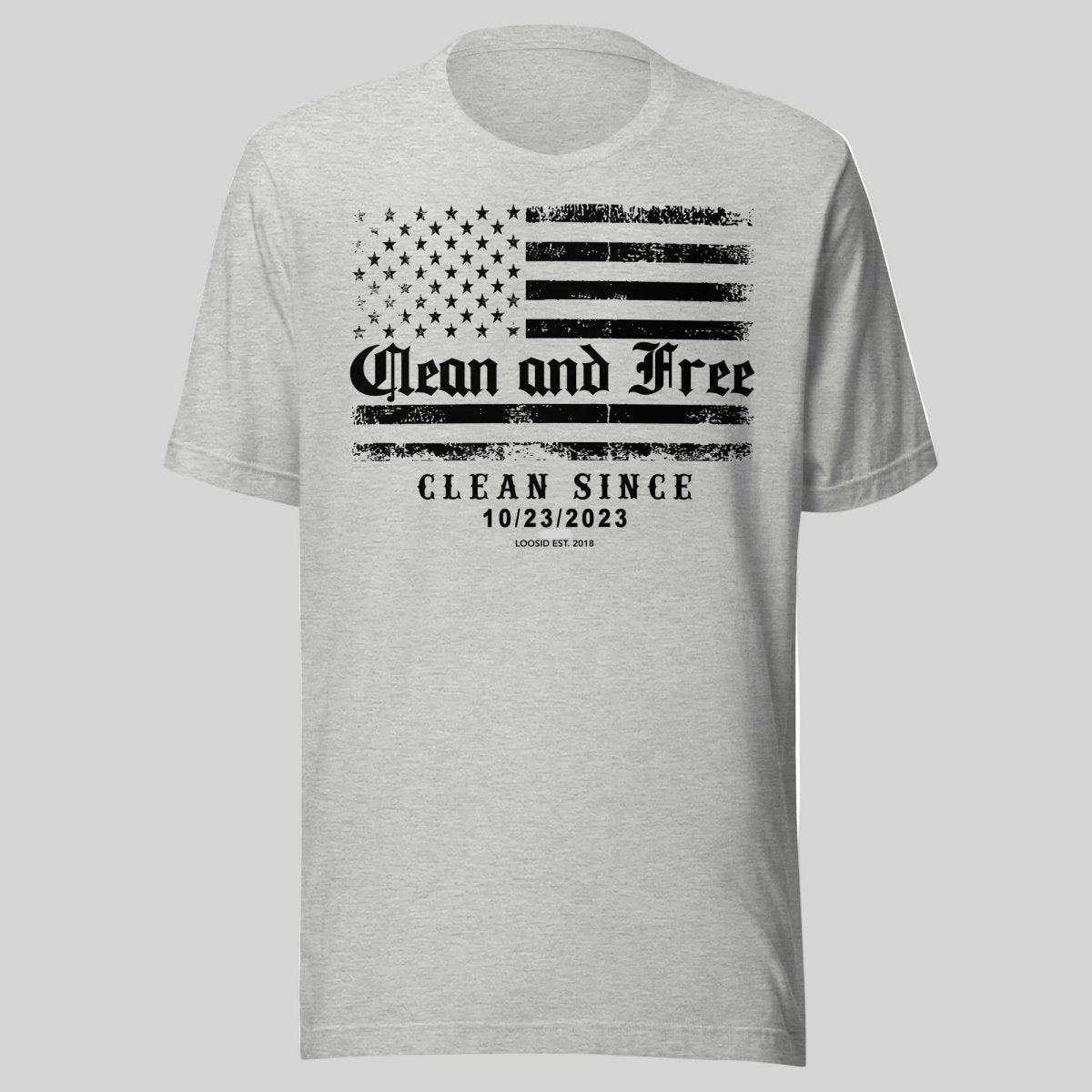 Clean and Free Sober T Shirt close-up view (view 12)