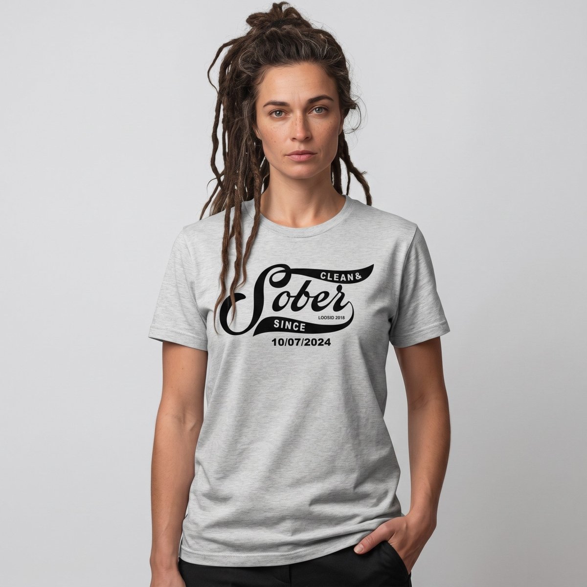Sober T Shirt | Women’s Sober Since Top with Personalized Date