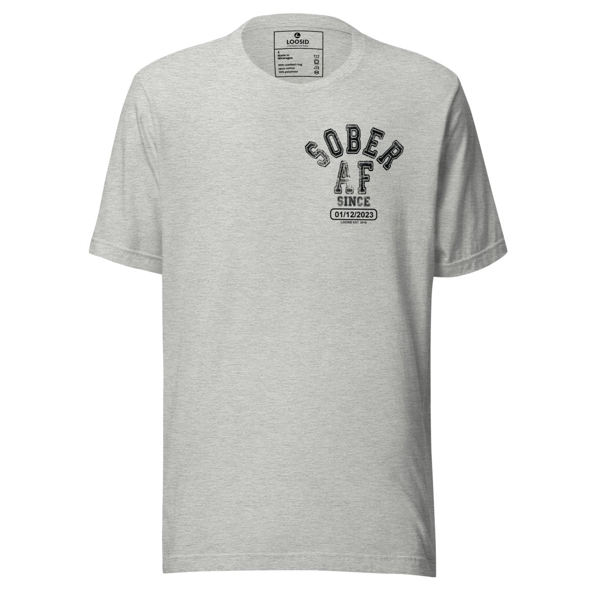 Sober AF Sober T Shirt close-up view (view 12)