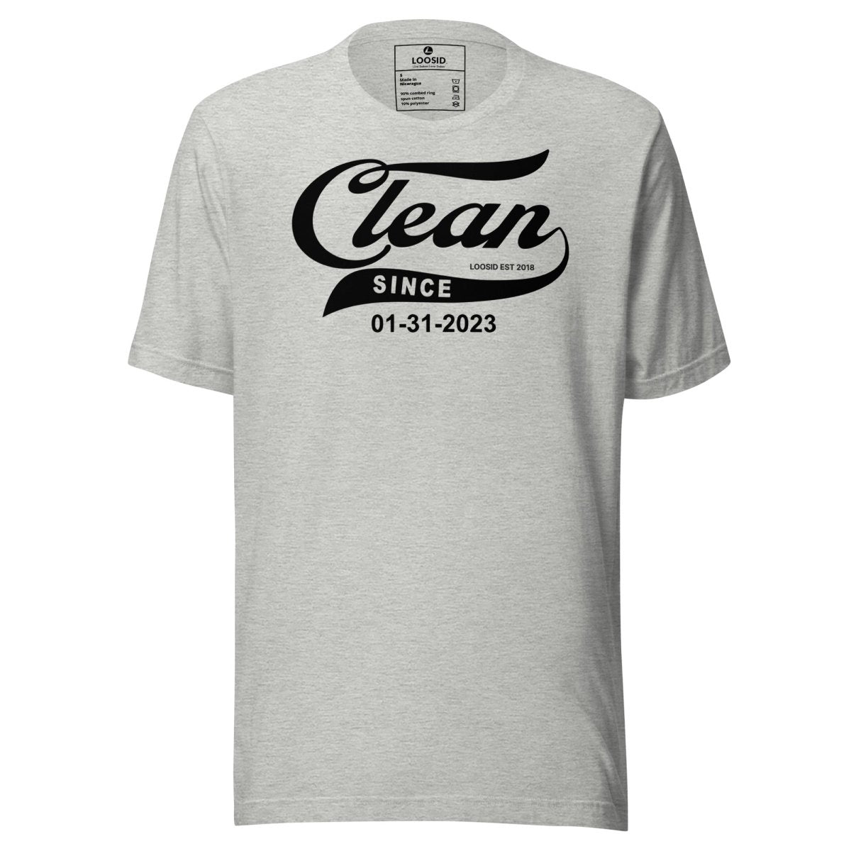 Clean Since Sober T Shirt close-up view (view 22)