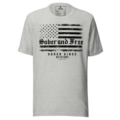 Sober and Free Sober T Shirt side view (view 6)