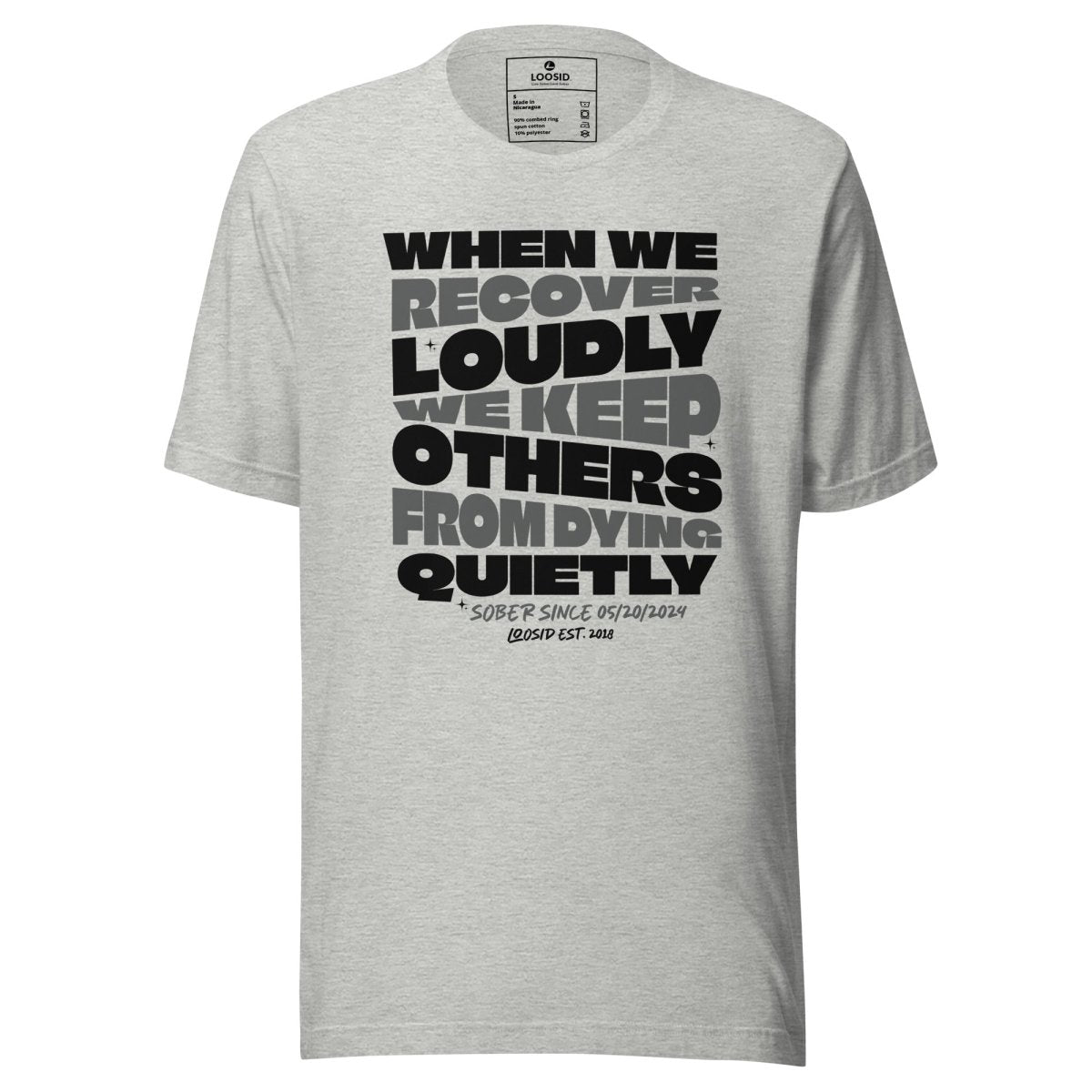 When we recover Loudly Sober T Shirt back view (view 17)