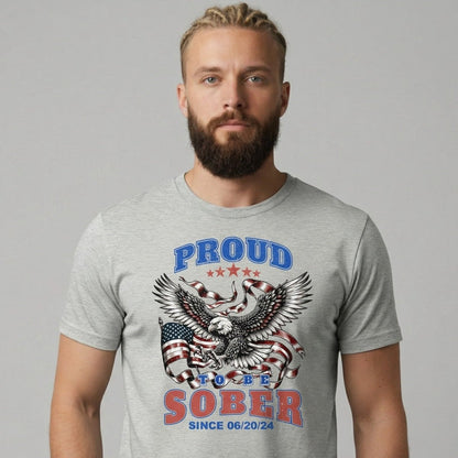 Proud To Be Sober Sober T Shirt lifestyle view (view 15)