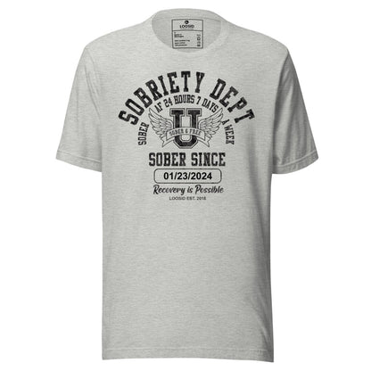 Sobriety Dept Sober T Shirt close-up view (view 12)