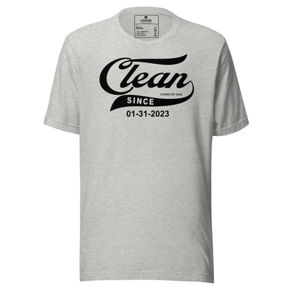 Clean Since Sober T Shirt back view (view 17)