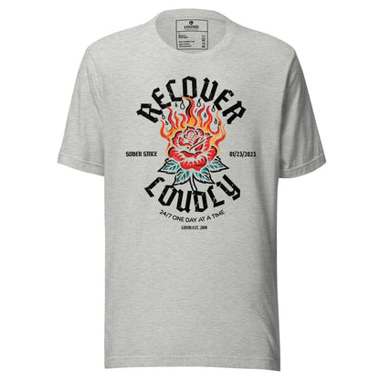 Recover Loudly Sober T Shirt lifestyle view (view 5)