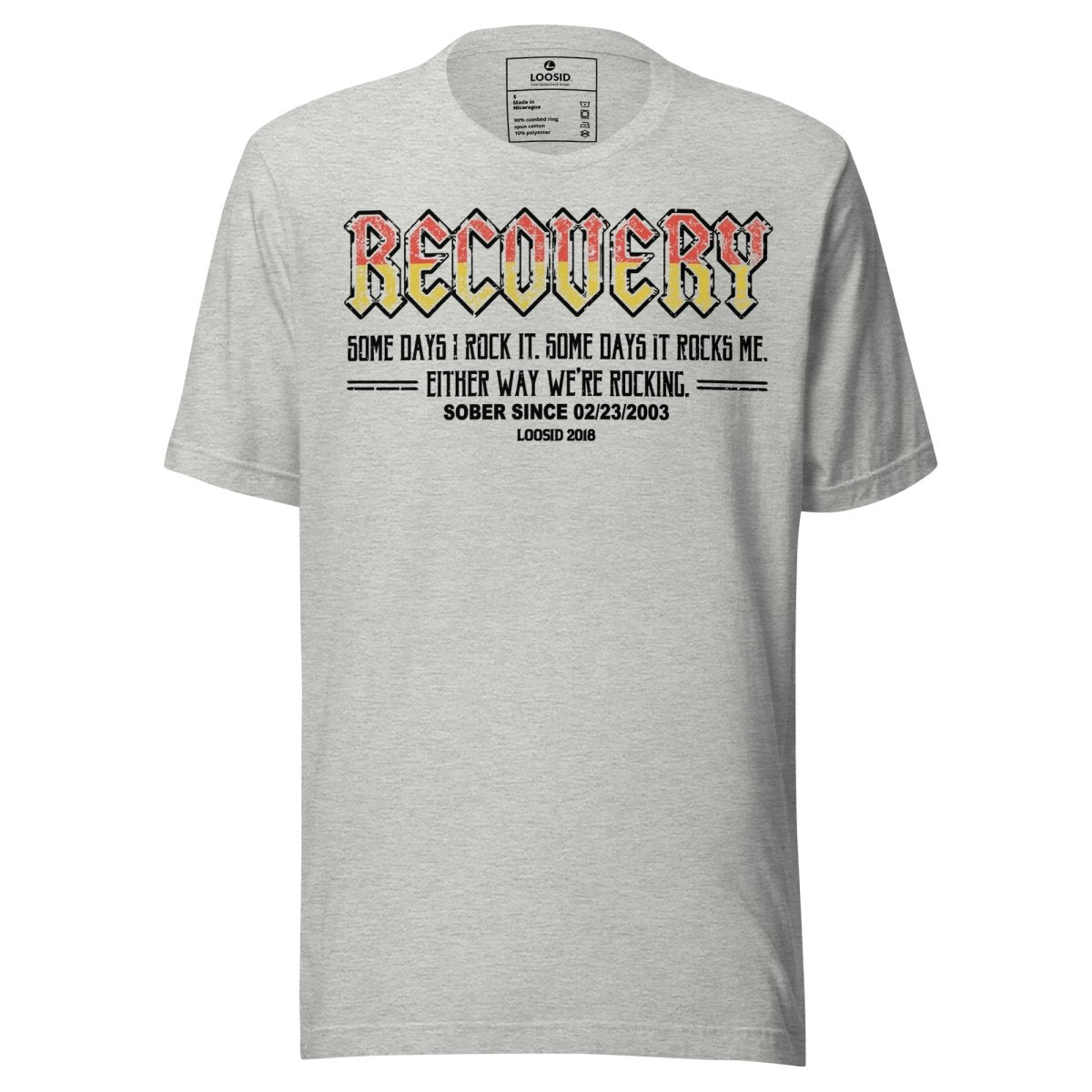 Recovery Rock Sober T Shirt lifestyle view (view 15)