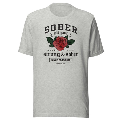 SOBER Girl Gang Strong & Sober Sober T Shirt product photo (view 30)