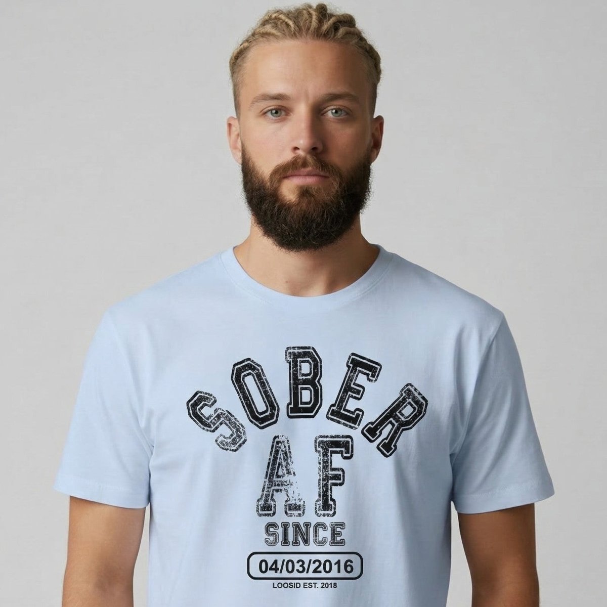 Sober AF Since T-shirt with Custom Sobriety Date