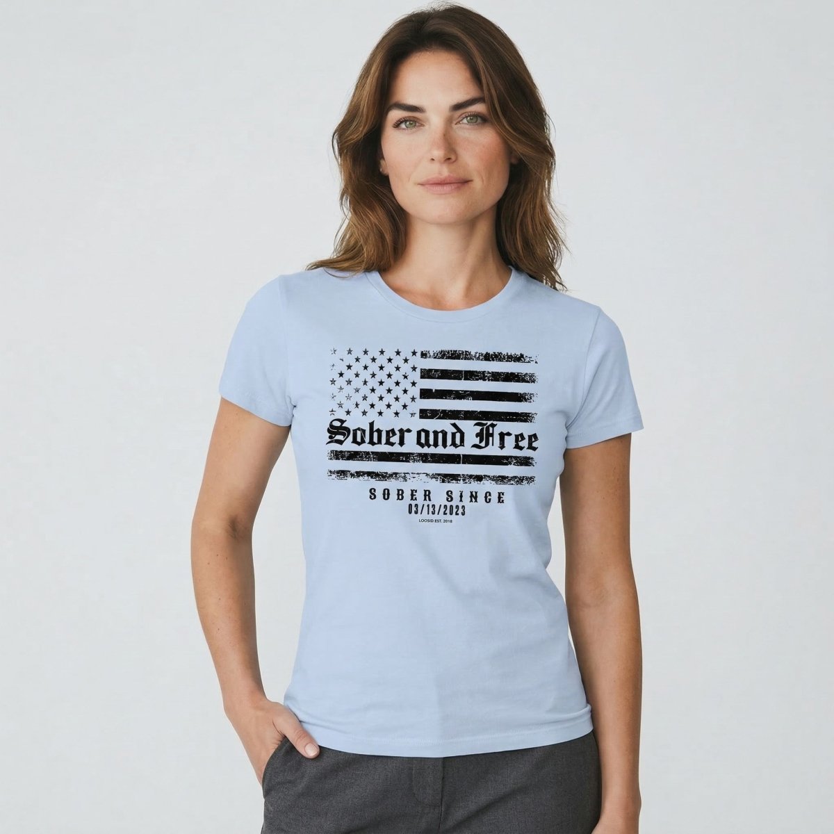 Sober and Free Sober T Shirt featuring the design (view 11)