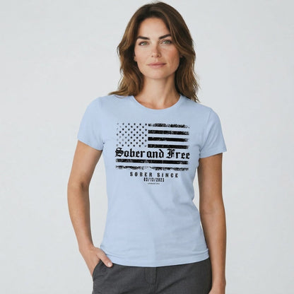 Sober and Free Sober T Shirt featuring the design (view 11)