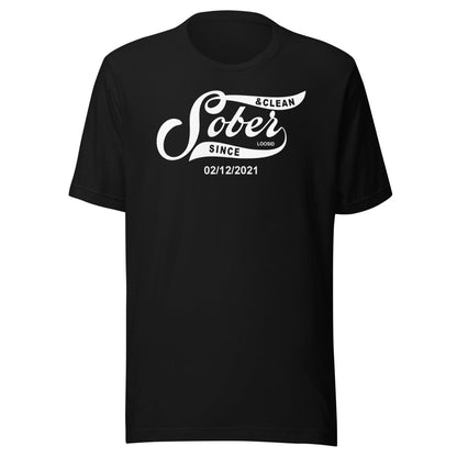 sober t shirt custom sobriety date for personal pride