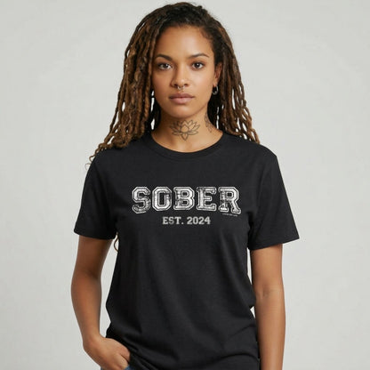 Sober Women's Recovery Is Possible Sober T Shirt close-up view (view 2)