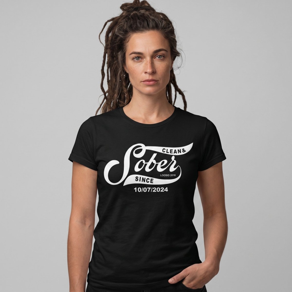 Sober T Shirt | Women’s Sober Since Top with Personalized Date