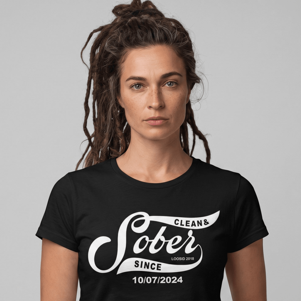 Sober T Shirt | Women’s Sober Since Top with Personalized Date