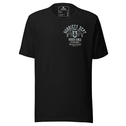 Sobriety Dept 24 7 Sober T Shirt lifestyle view (view 5)