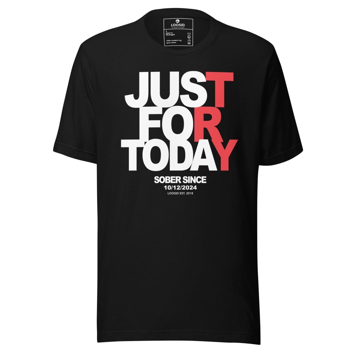 Just Try For Today Sober T Shirt graphic detail (view 4)