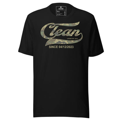 Recovery Date Men's Sobriety Sober T Shirt flat lay styled image (view 3)