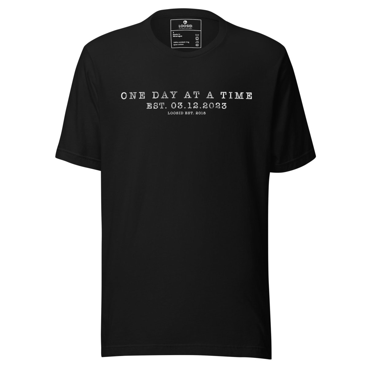 One Day At a Time Sober T Shirt lifestyle view (view 5)