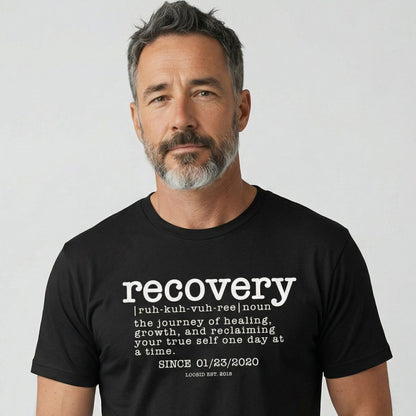 Loosid Recovery definition men Sober T Shirt featuring the design