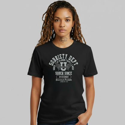 Sobriety Dept Sober T Shirt side view (view 6)