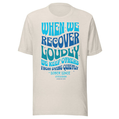 meaningful sober t shirt lifestyle display
