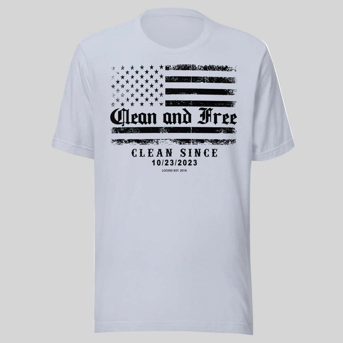 Clean and Free Sober T Shirt graphic detail (view 24)