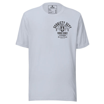 Sobriety Dept 24 7 Sober T Shirt featuring the design (view 11)