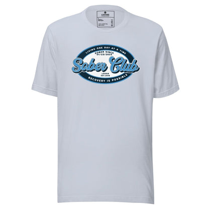 Sober Club Badge Sober T Shirt close-up view (view 22)