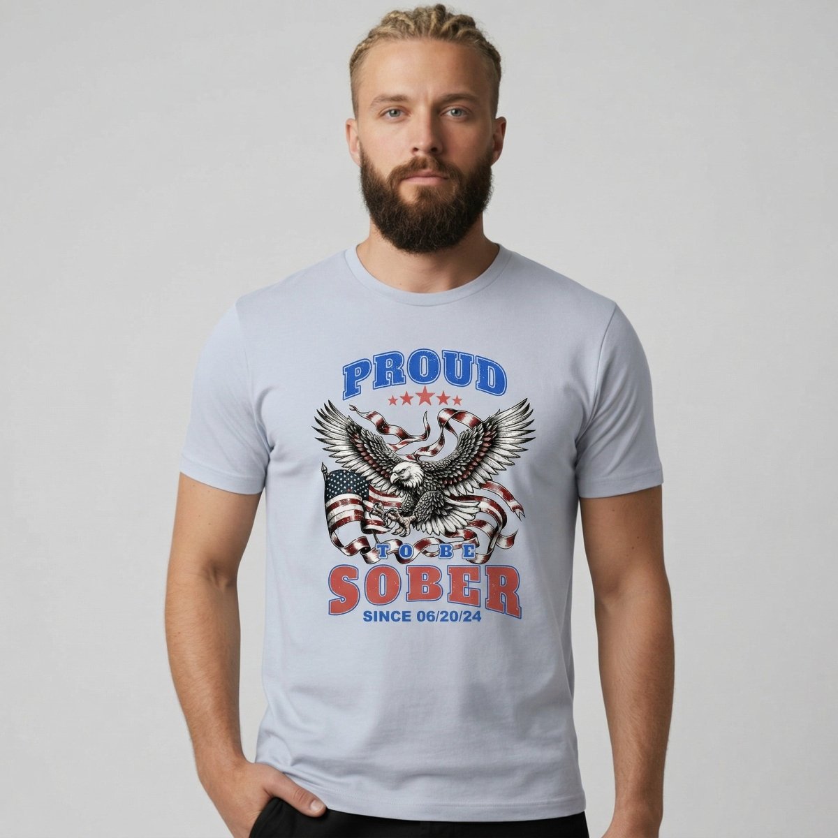 Proud To Be Sober Sober T Shirt lifestyle view (view 25)