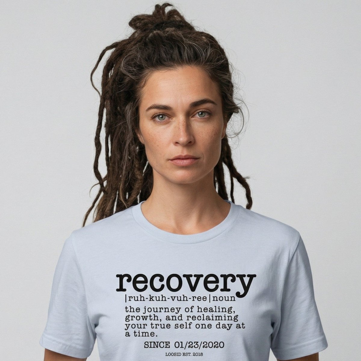 Recovery definition women Sober T Shirt close-up view (view 12)