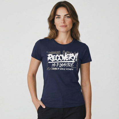 Recovery Is Possible Sober T Shirt flat lay styled image (view 13)
