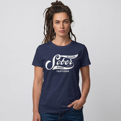 Sober T Shirt | Women’s Sober Since Top with Personalized Date